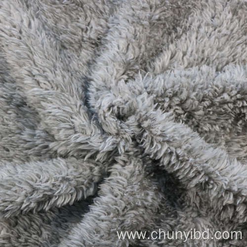 100Polyester Customized Color Soft Handfeeling Weft Knitted Cationic Dye Sherpa Fleece Fabric for Bedding Blanket Garment